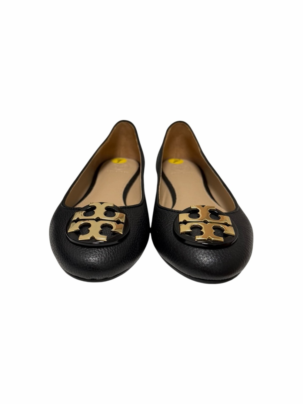 Tory Burch Pebbled Black Leather Flats